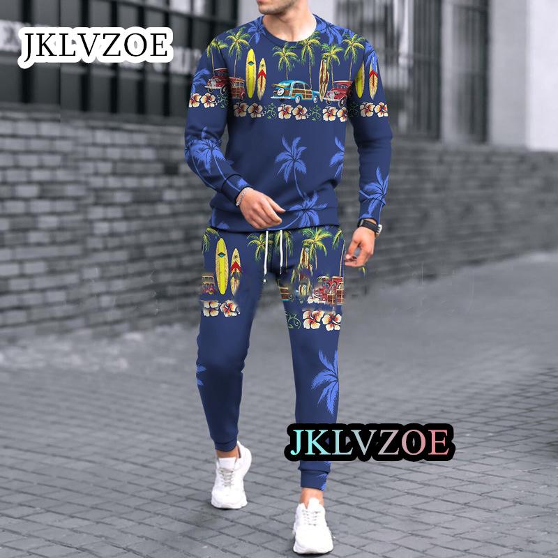 Мужская модная рубашка Комплект для мужчины Качественный костюм Спортивный Костюм для бега Тренировочный костюм Автомобиль 3D-печать Комплект Оверсайз Повседневный Уличная мода Новая мода