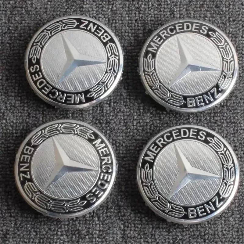 4 ШТ 75 ММ Крышка Центра Ступицы Колеса для Mercedes Benz AMG W203 W206 W220 W205 W211 Крышки Центра Ступицы Колеса Эмблема Benz Крышка Обода Шины