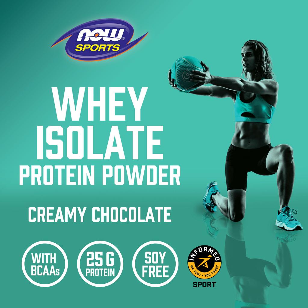 Now Foods Sports, Whey Protein Isolate, Creamy Chocolate, 1.8 Lbs (816 G)