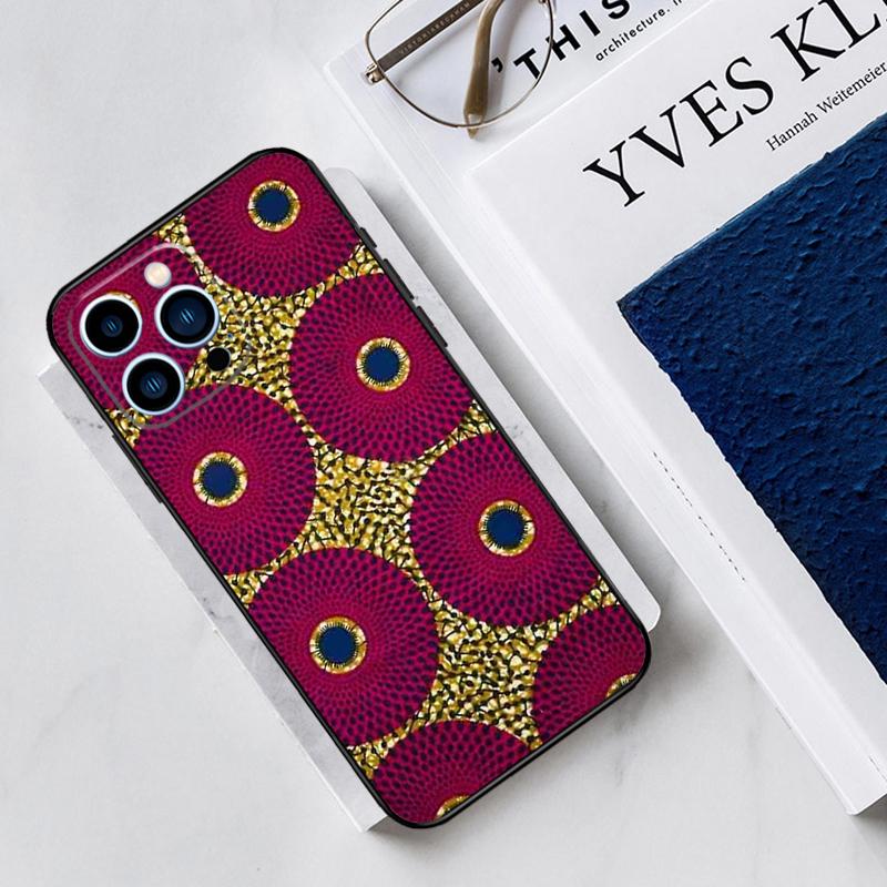 African Wax Fabric Phone Case For iPhone 13 11 12 14 15 16 Pro Max 7 8 Plus X XS XR 12 13 Mini Bumper Cover