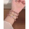 Chuo Chuo Strawberry Quartz Bracelet Series Tassel String Beads Chain Sweet Young Adult Woven Hand Strap