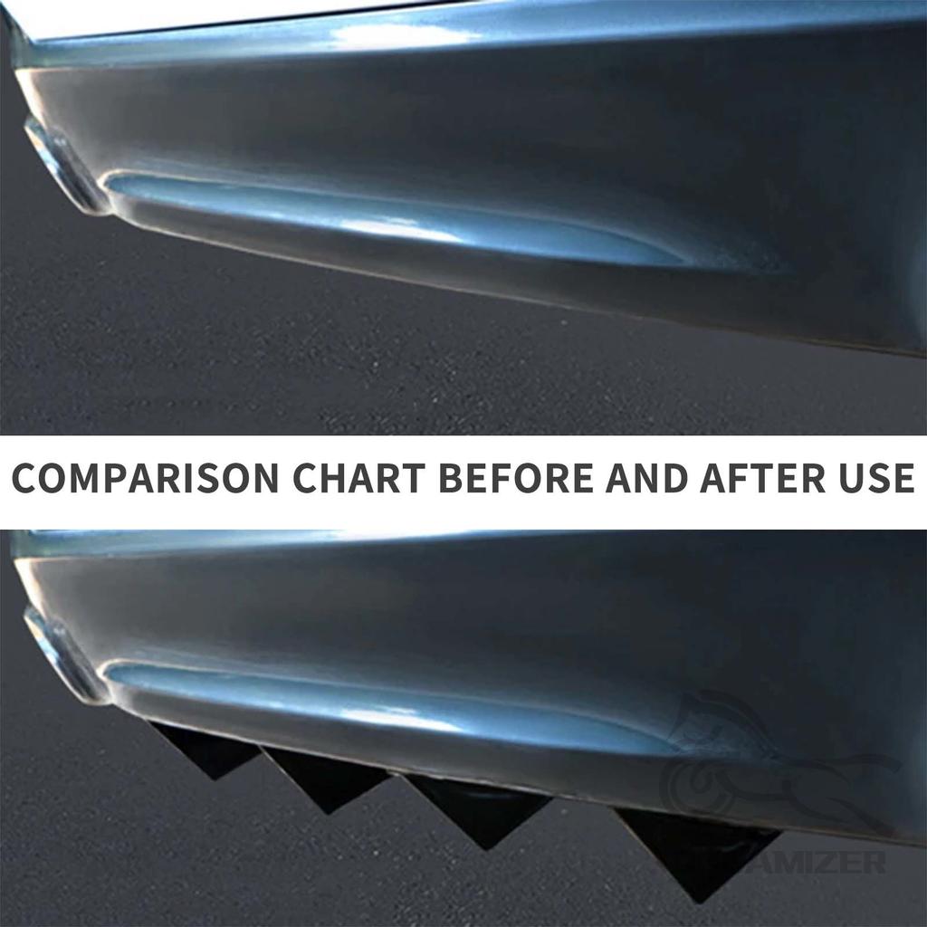 Автомобильный изогнутый задний бампер, диффузор, плавники акулы, спойлер, разделитель губ, универсальная защитная защита для Ford Mustang GT