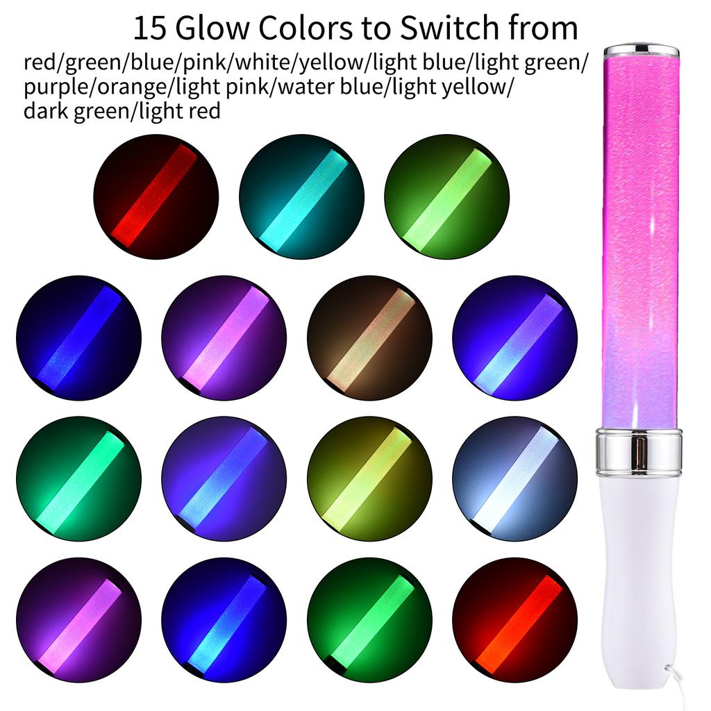 LED Glow Stick Party Stick 15Color Concert Flashing Light Multicolor 15 Colors Changing 2 Lighting