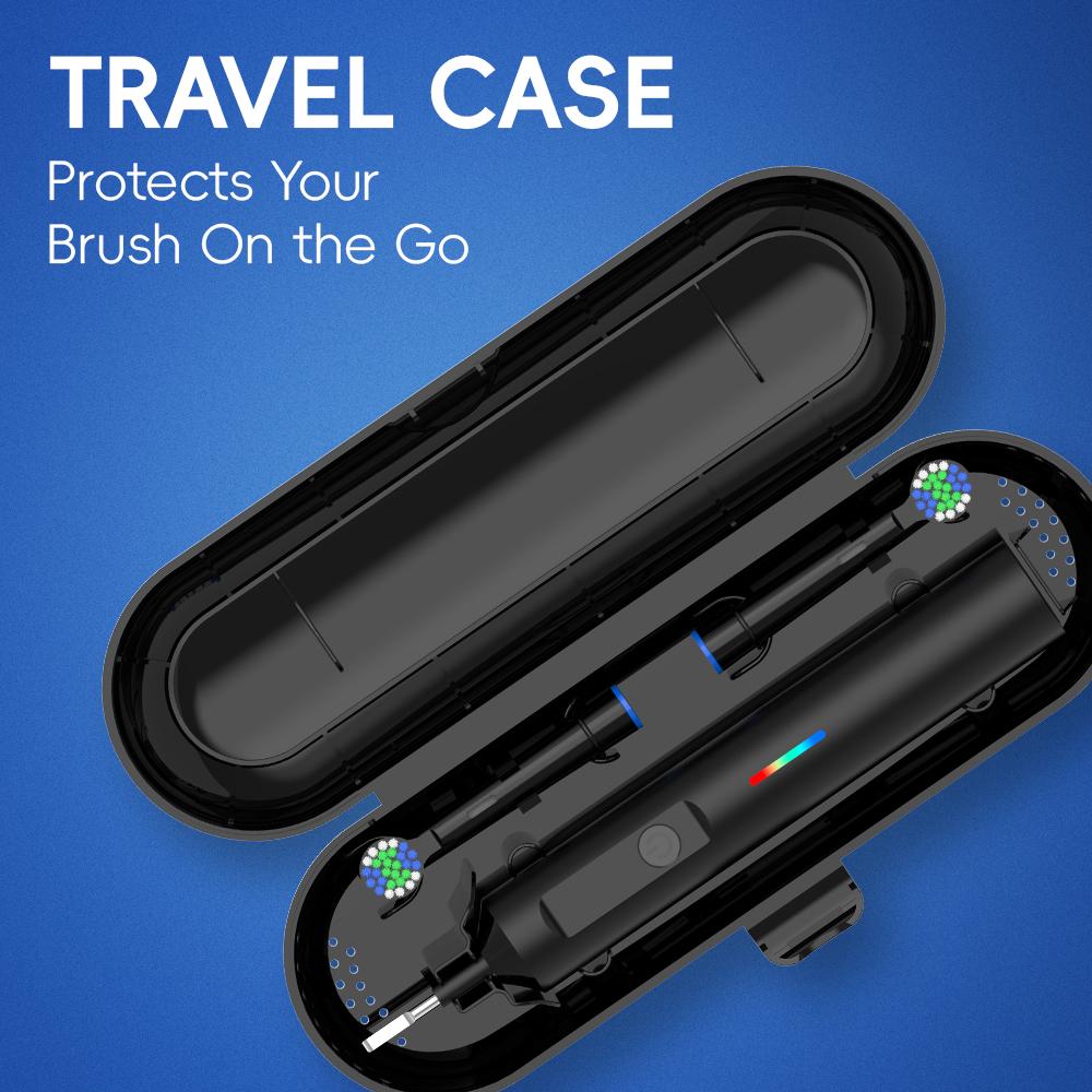 Intelligent Rotating Electric Toothbrush, Rechargeable Rotary Toothbrush Compatible with Oral B Replacement Electric Brush Heads