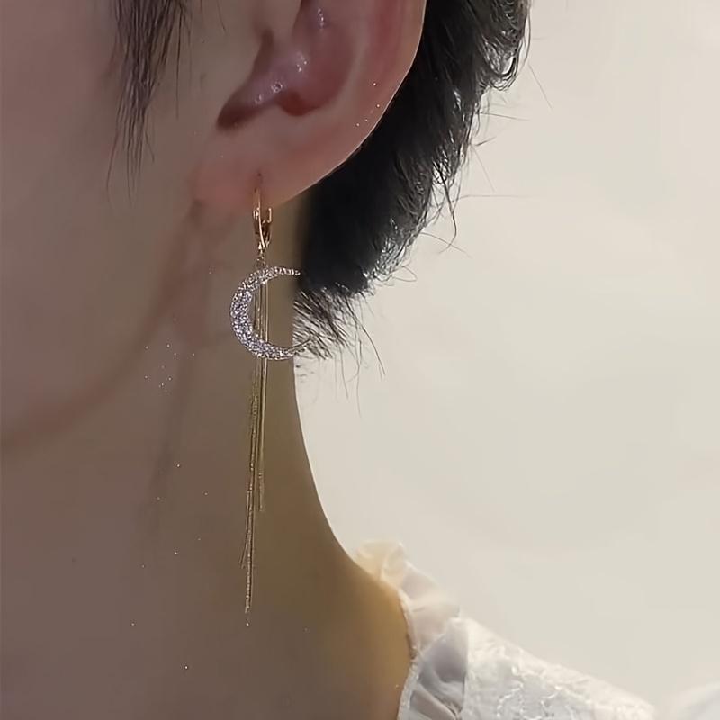 Элегантные асимметричные длинные серьги-подвески, штифт из сплава, камень декабря, тематика дня Марди Гра, универсальные для повседневного ношения и отдыха