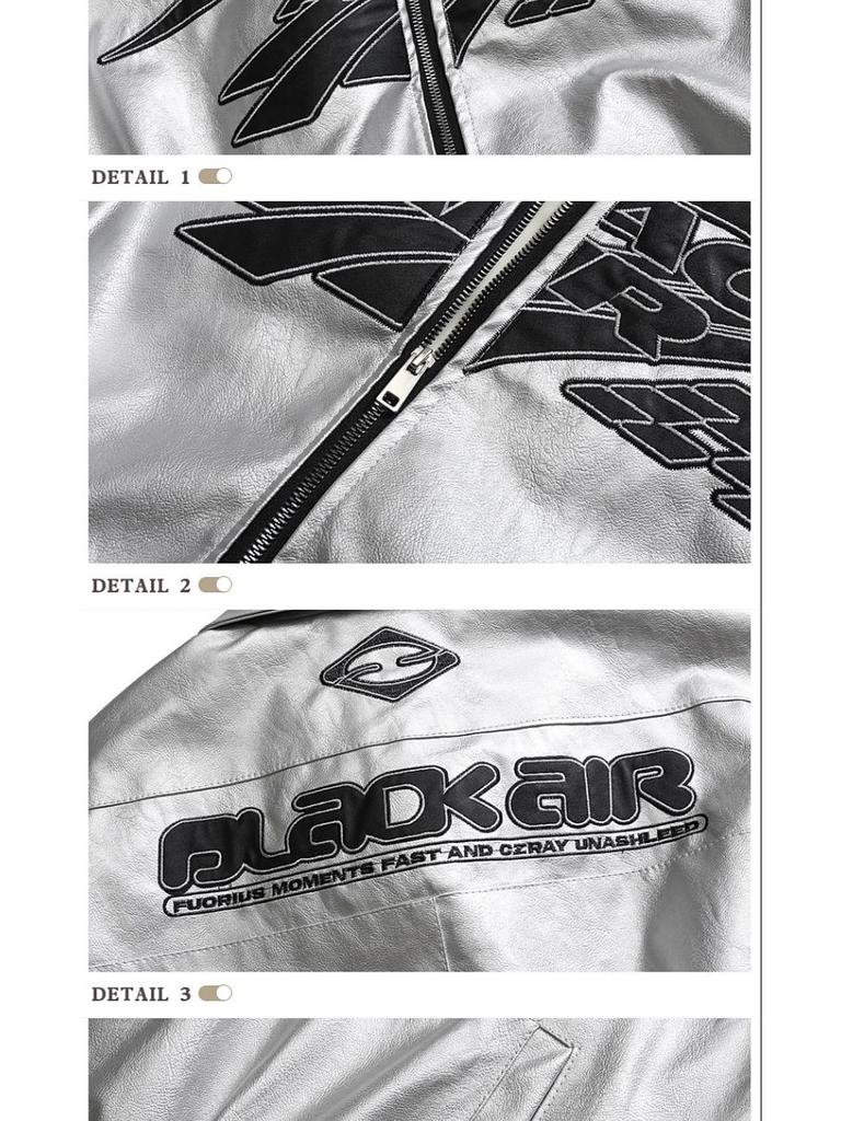 Кожаная гоночная куртка Rogue в стиле ретро хип-хоп: Модный осенний мотоциклетный стиль унисекс