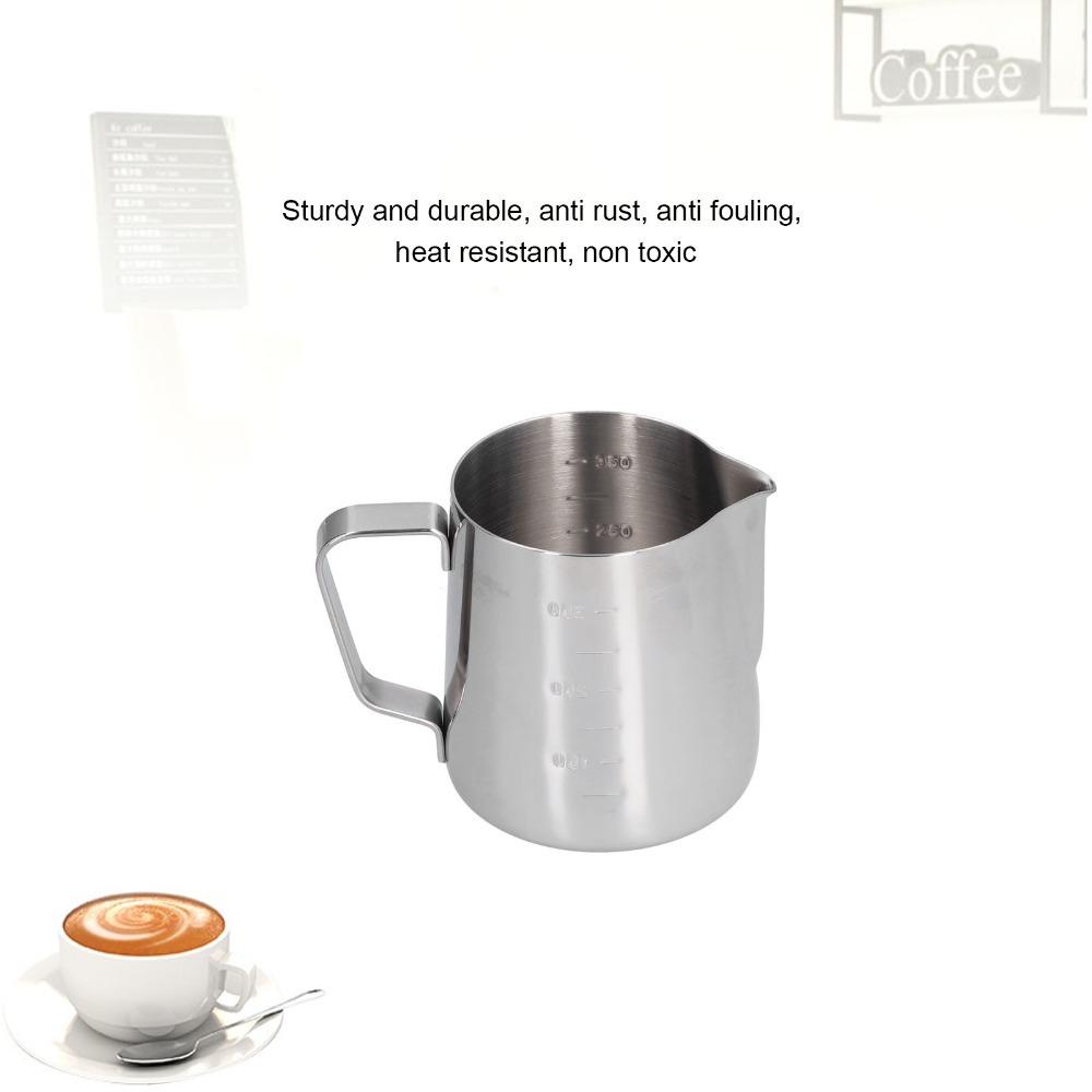 Pointed Spout Frothing Pitcher Stainless Steel Coffee Pitcher Frothing Jug Milk Steaming