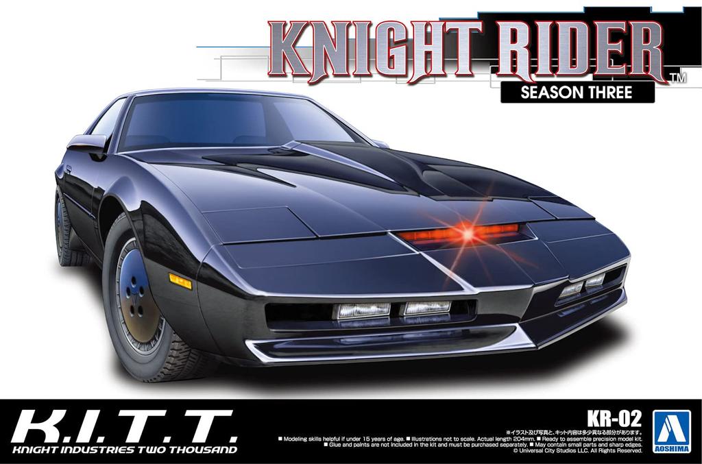 Aoshima Bunka Kyozai Movie Mecha Series Knight Rider Knight 2000 Сезон III Масштабная пластиковая модель KR-02 KITT. 1/24