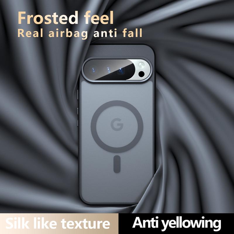 Для Google Pixel 10 Pro 10 Pro XL Чехол Противоударный Магнитный Матовый PC+TPU Защита от отпечатков пальцев Полупрозрачная крышка для Google Pixel10