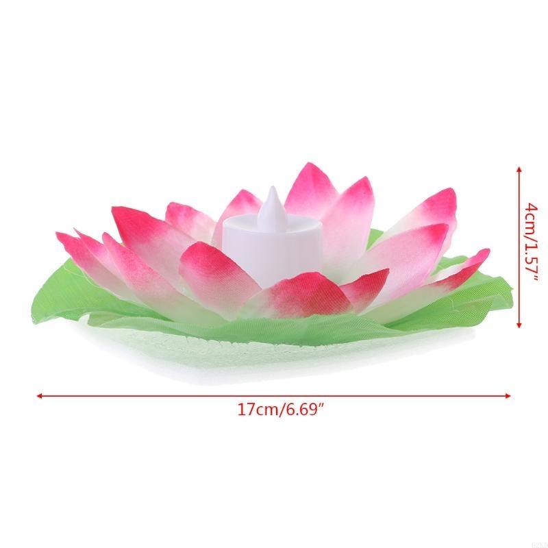 62KD Светодиодные плавающие лампы в виде цветка лотоса на воде, свет для украшения сада, бассейна