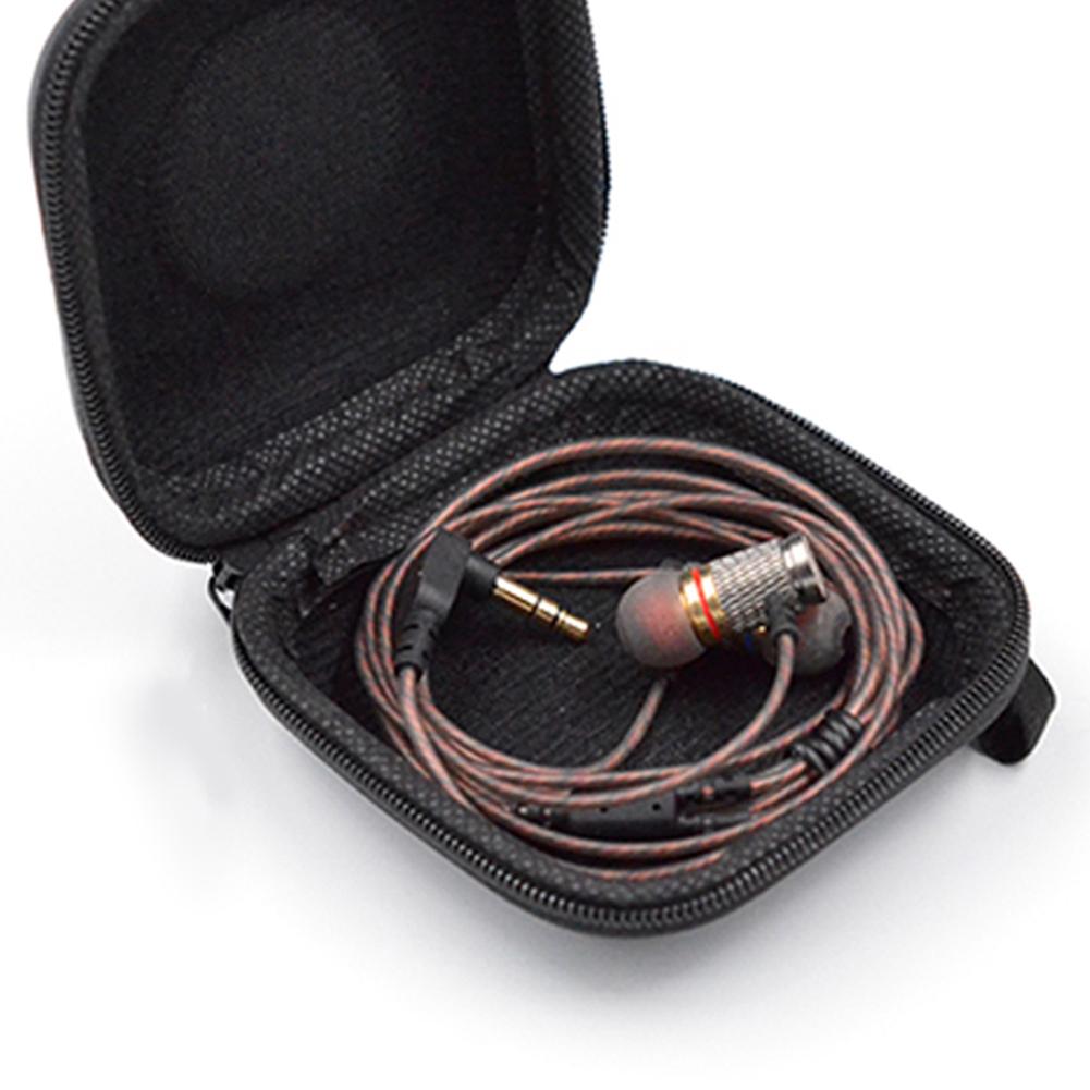 Чехол-сумка из ПУ Сумка для переноски Амортизация удара и давления Портативный чехол Антицарапины Коробка-сумка для наушников Дорожный маленький карман для IEM KZ