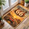 Старинный знак Route 66 закат кабриолет Ковер с принтом для гостиной спальни дивана домашнего декора Рус Нескользящий коврик для пола Роскошный подарок