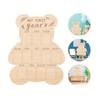Wood First Year Display Photo Board Hangable Newborn Growth Record Album Heartwarming Gift