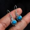 Серьги с бирюзой, серьги ручной работы, серебряные украшения, серебро 925 пробы, женские серьги