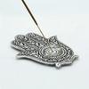Hamsa Hand Incense Holder Polished Aluminium 14cm