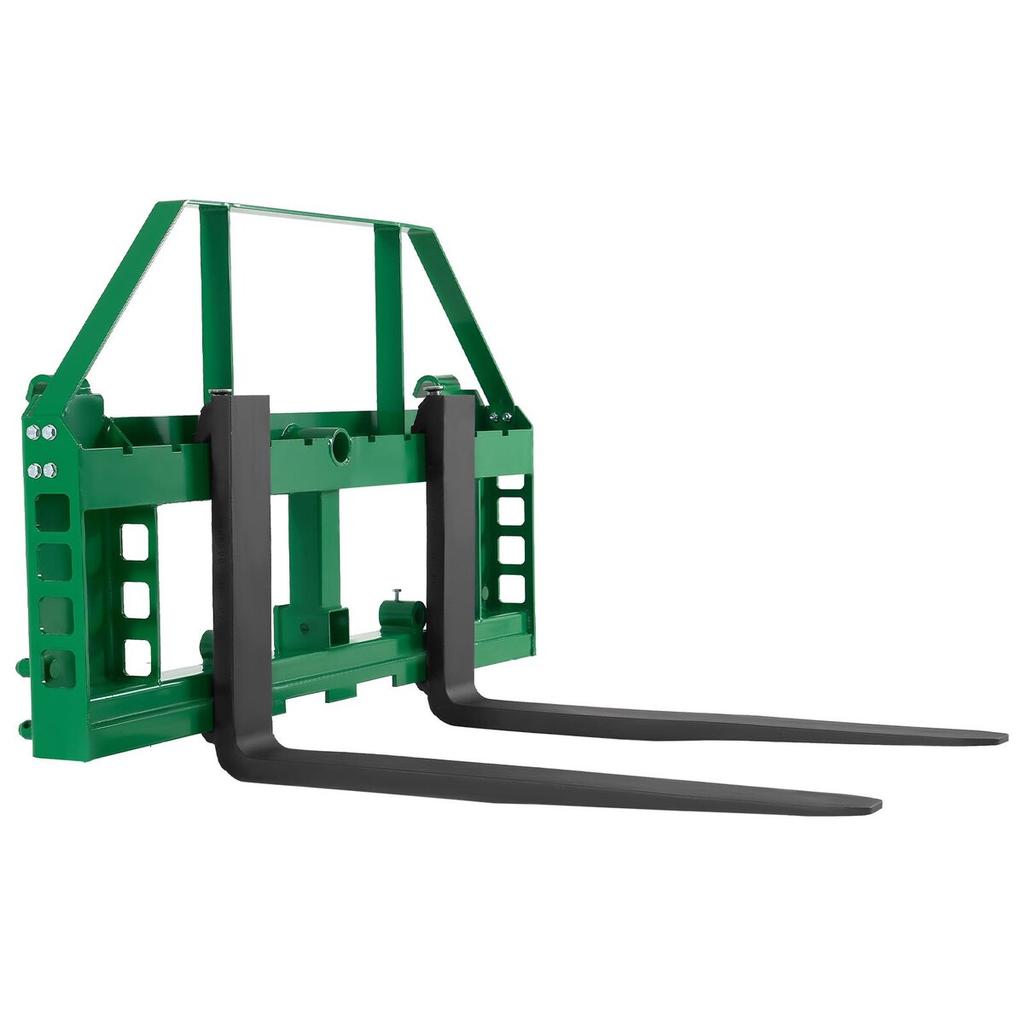 Skid Steer Pallet Forks, 1814 kg Rated Load Capacity, Pallet Fork Frame Attachment with 1065 mm Pallet Forks Forklift Blades, 50.8 mm Hitch Receiver &