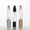 10 мл Двусторонняя стеклянная бутылка для духов Роликовый и распылительный алюминиевый распылитель Стеклянные бутылки Многоразовый пустой атомайзер для аромата