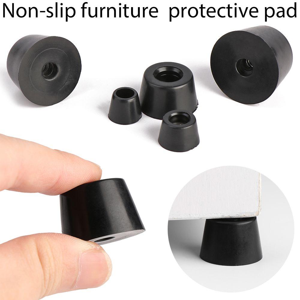 Accessories Cabinet Speaker Black Protective Pad Furniture Slip Feet Tapered PVC  Foot Mat