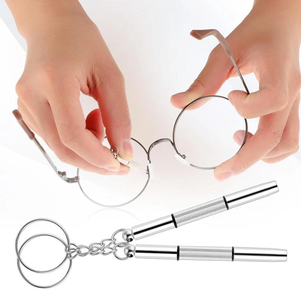 3 в 1 Набор отверток для очков с брелоком для ремонта часов Отвертка для очков Прецизионная отвертка Инструменты Аксессуары