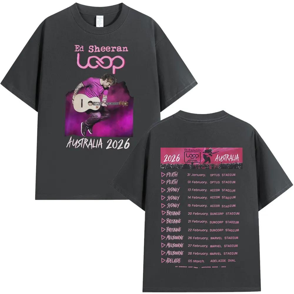 Ed Sheeran Printed Tshirt Australia Tour Merchandise Clothing Tshirt for Unisex and Women Fashionable and Popular Music Tshirt