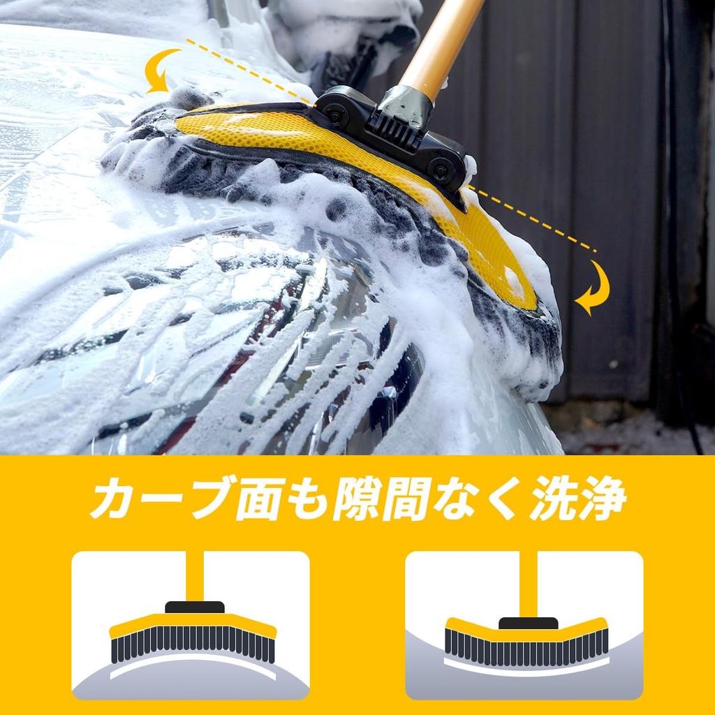 ACEPEED Бесщеточная телескопическая алюминиевая автоматическая головка с регулируемым углом наклона, материал из шенилла, основной набор, 1 дополнительная щетка, штанга, регулировка, (AP10 (109см) + Швабра)