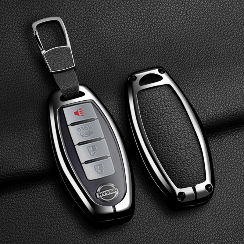 Interior Mouldings Zinc Alloy Folding Car Key Shell Case Fob Cover For NISSAN Maxima Altima Versa Sentra Sunny Sylphy Teana Qash