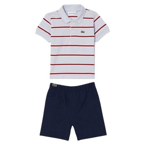 Lacoste Комплект из органического хлопка в полоску для малышей (топ и низ)