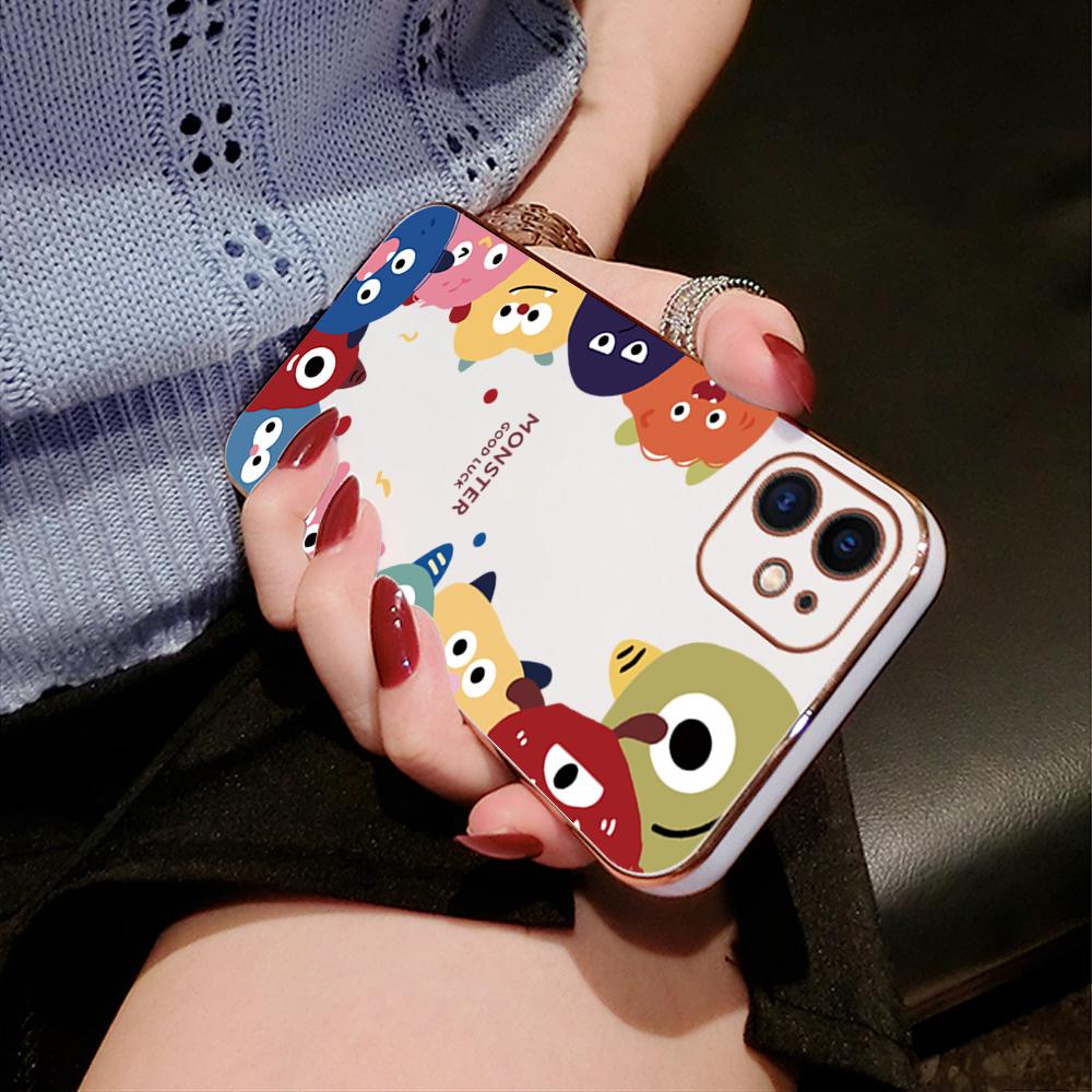 Симпатичный чехол для телефона с покрытием «Маленькие монстры» для iPhone 11 13 15 Samsung Galaxy A52 Xiaomi Redmi 12C Note 10 Pro Oneplus Мягкие чехлы для смартфонов
