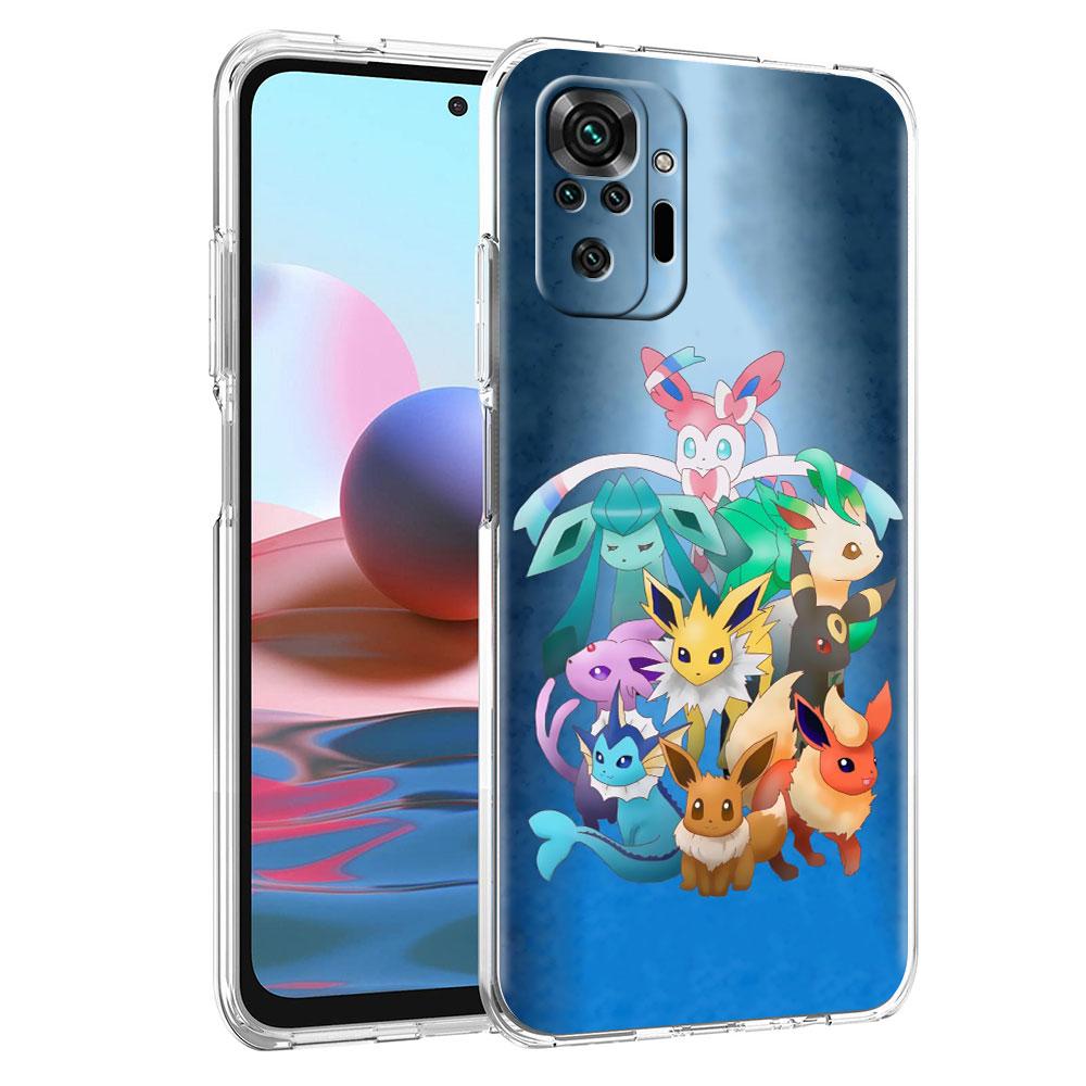 Чехол для телефона с аниме-покемоном Eevee для Xiaomi Redmi Note 11 10 9 8 Pro 9S 10S 9A 9C, противоударный, K40 8T 7 9T, мягкий силиконовый чехол TPU