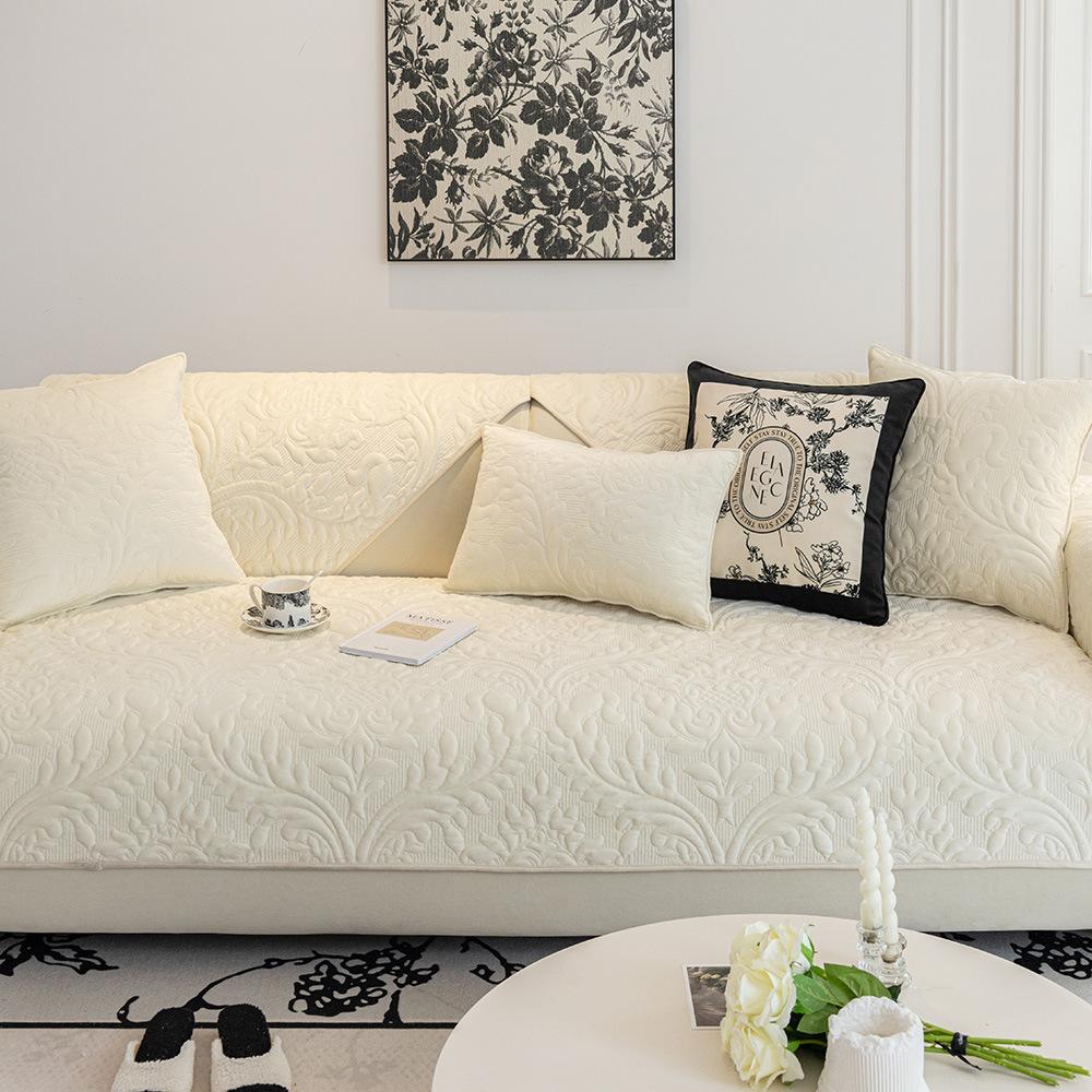 Зимняя хрустальная бархатная диванная подушка, новая легкая французская кремовая подушка в стиле тканевая кожаная диванная подушка