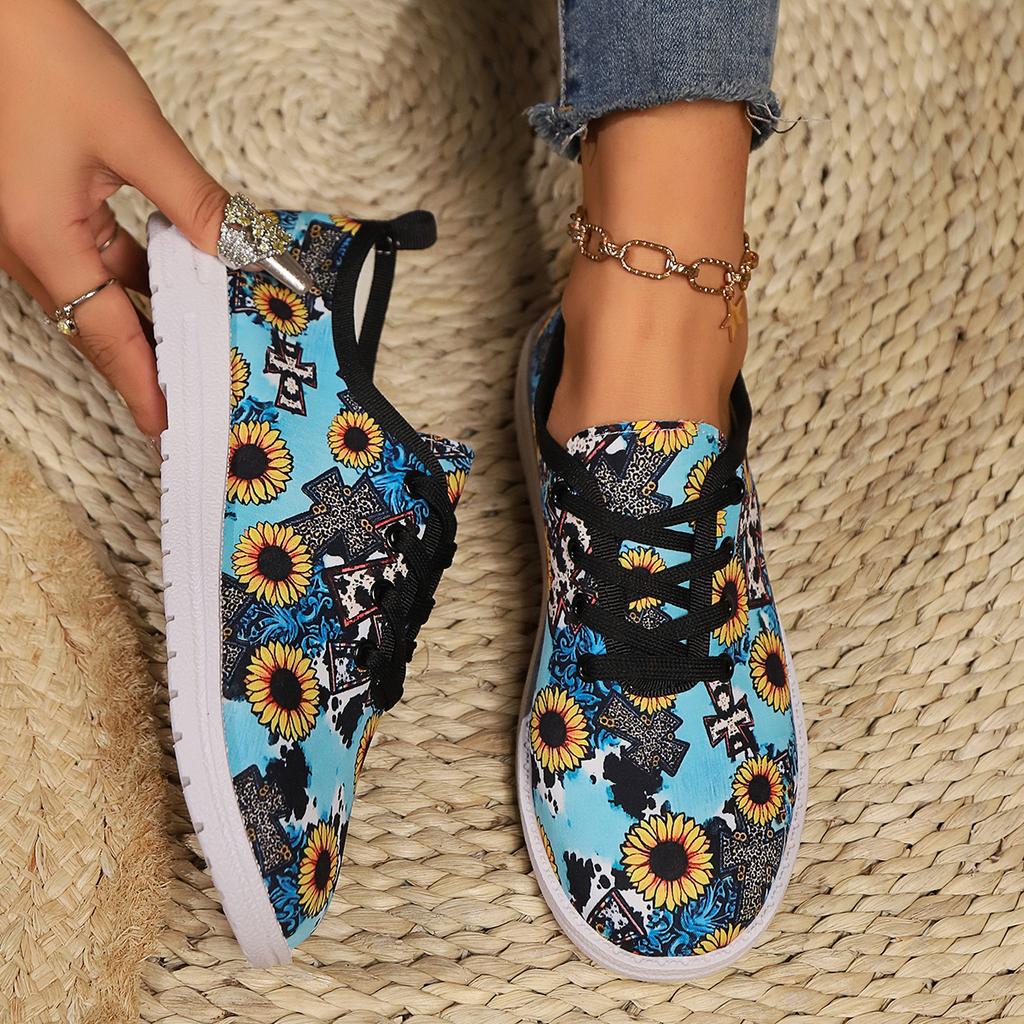 Модные женские туфли из вулканизированной кожи с круглым носком на плоской подошве для женщин, уличные туфли на шнуровке в стиле пэчворк, цветные туфли на плоской подошве с противоскользящей подошвой для женщин