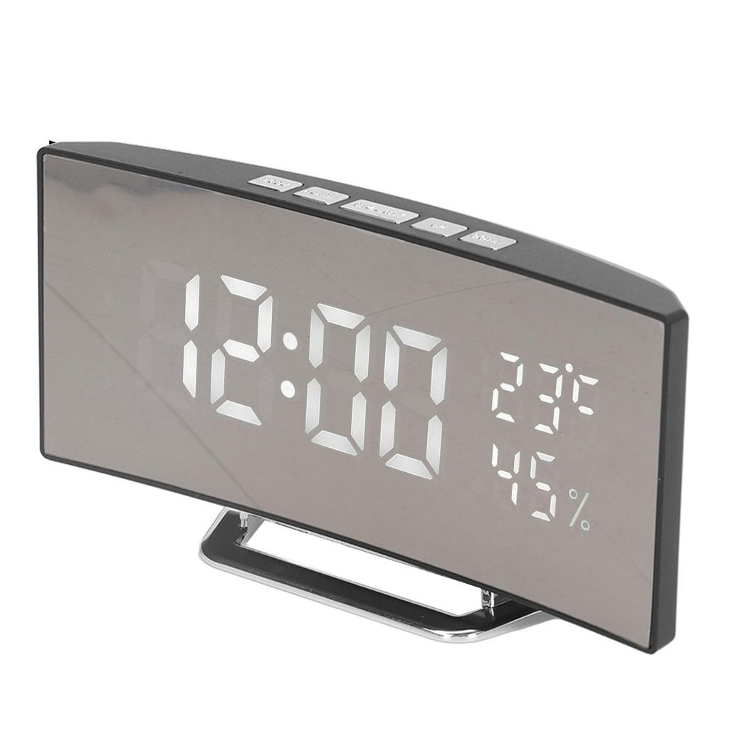 Светодиодные цифровые часы с 3 уровнями яркости и функцией повтора сигнала, питание от USB-батареи, электронный зеркальный будильник с