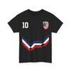 USA Number 10 Soccer Jersey Style Shirt, American Flag Soccer Shirt