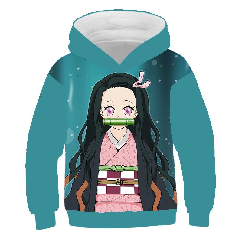 2025 Детские 3D Толстовки Demon Slayer Мода Осень Мальчики Толстовка Худи Манга Kimetsu No Yaiba Мальчики Девочки Джемперы 4-14 лет Одежда