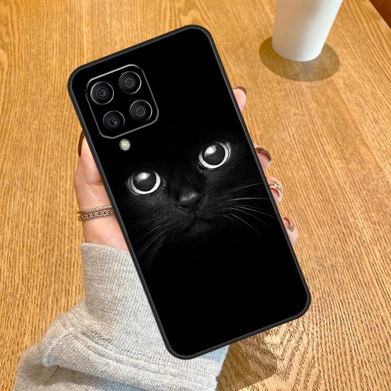 Черный кот Сверкающий глаз Для Samsung Galaxy M32 M52 M13 M33 M53 M56 M36 M16 M31 M11 M12 M35 M55 M15 M14 M54 M06 Чехол