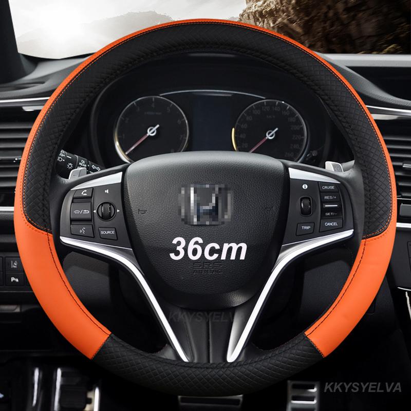 36cm Car Steering Wheel Cover Size S PU Leather for Honda Civic Ciimo Jade SUZUKI Alto LINGYANG NISSAN Juke Toyota Aqua Prius aih256