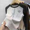 Девочки Узкий крой Длинный рукав Футболка Весна Осень Средние Большие Дети Студент Хлопок Базовый Слой Верх Повседневная Детская Одежда