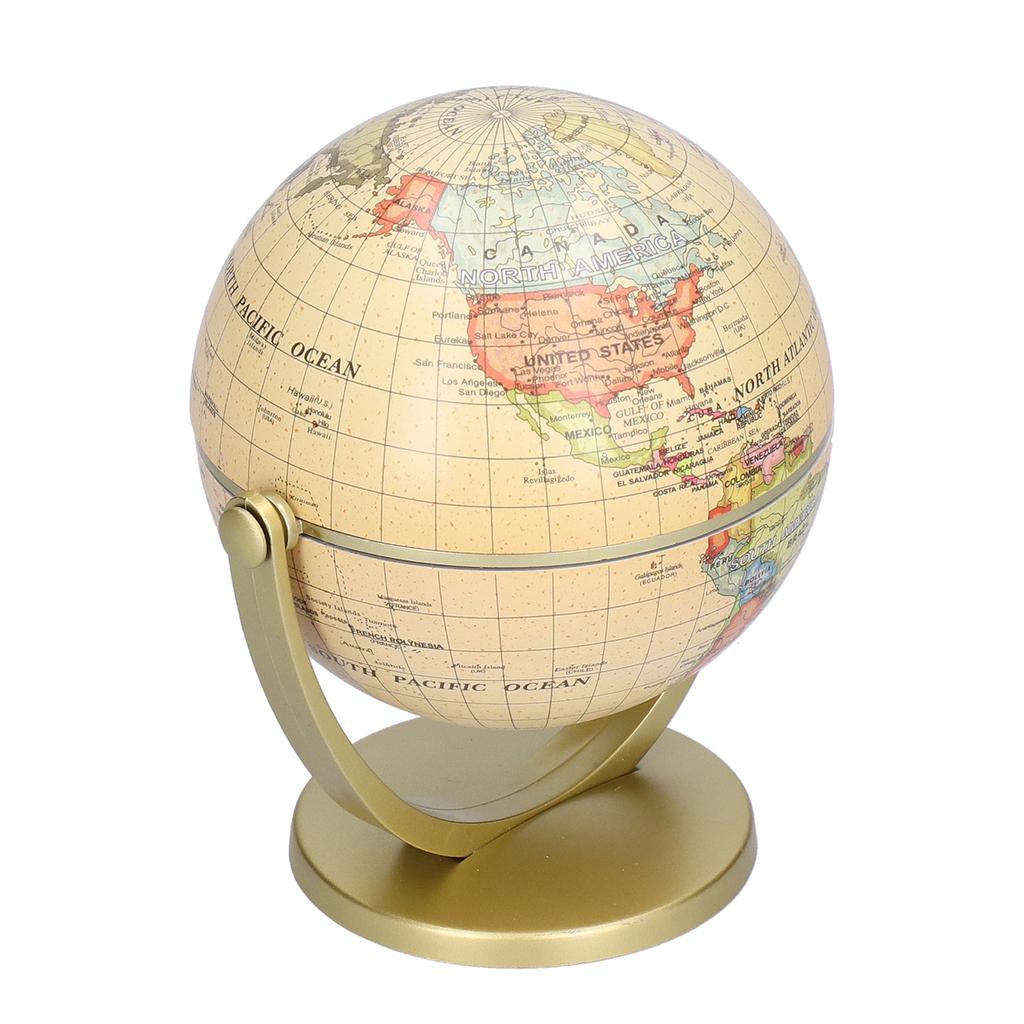 Mini World Map Globe English Edition Desktop Rotating Earth Geography Globe Teaching Tool
