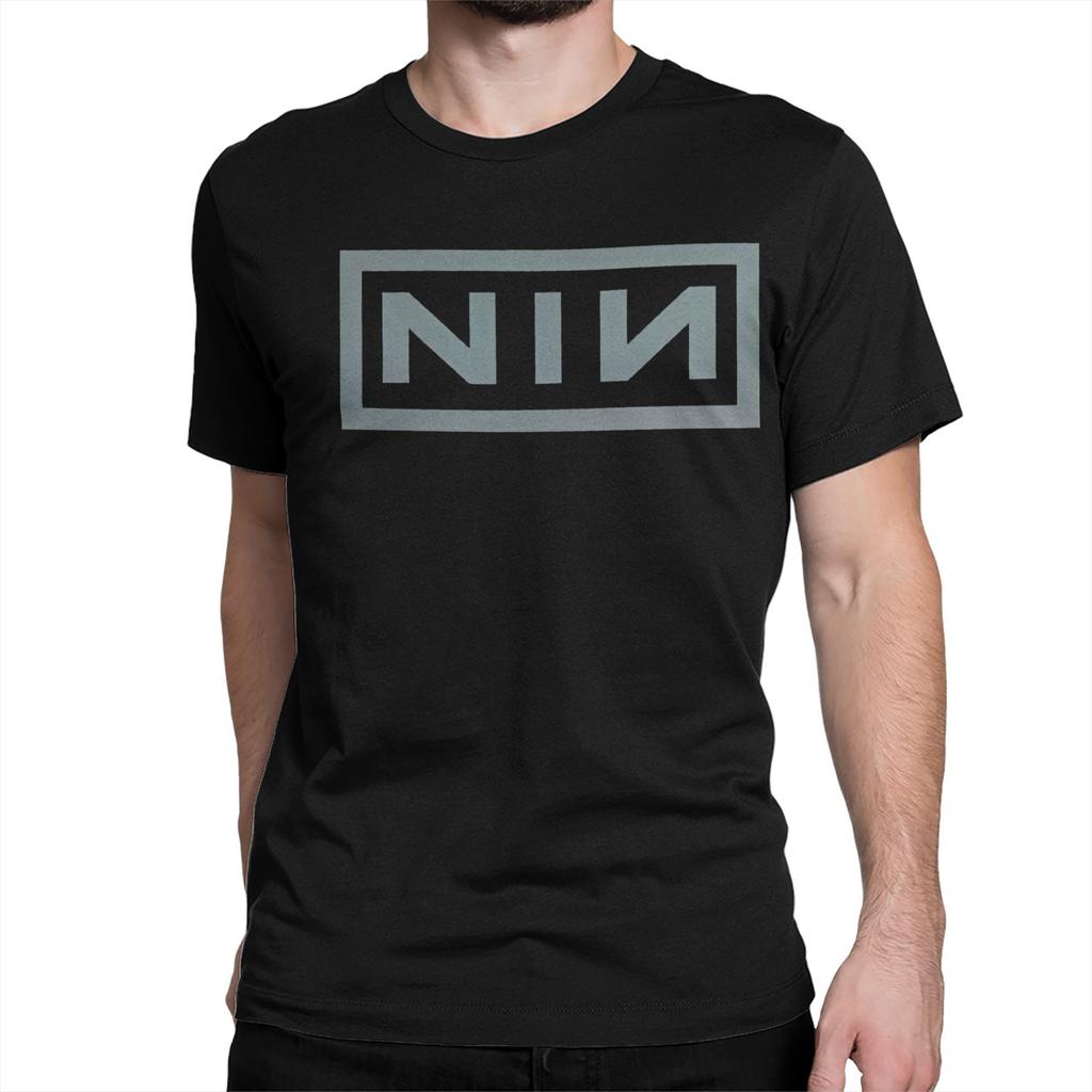 Vintage NIN Rock Band Nine Inch Nails T-Shirts Men Women Round Neck 100% Cotton T Shirt Short Sleeve Tees Original Tops