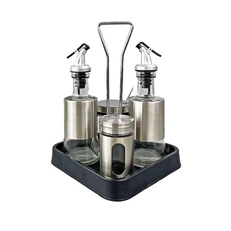 Fennec Fox Glass Kitchen Condiment Dispenser Set