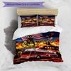 3PC Custom Name Firefighter Pride Bedding Set Duvet Cover Closure Includes 1 Duvet Cover & 2 Pillowcases for Bedroom