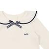 Tiffany Ivory Ribbed Collar T shirT T54kaT010
