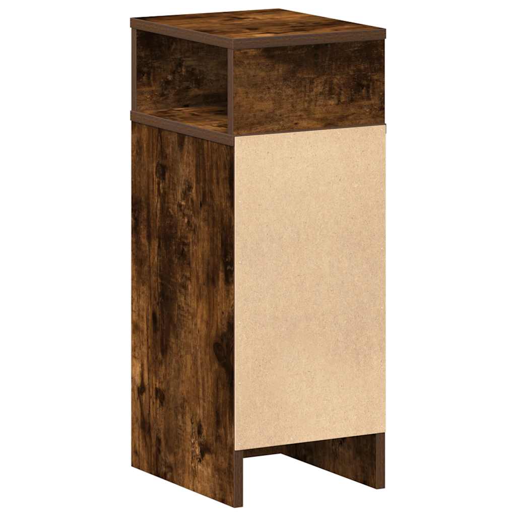 Nightstand with Drawer Smoked Oak 25 x 31 x 66 cm