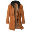 Hooded Woolen Coat Men's Fashion Wool Woolen Coat Coat Medium and Long Woolen Coat