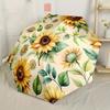 1pc Automatic Open/Close Umbrella with Sunflower Floral pattern - Auto Umbrella with Durable Metal Frame & Lightweight Plastic