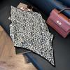 New women's pleated crepe small silk scarf spring, summer and autumn simulated silk personalized rhombus small scarf fashion scarf neck protection