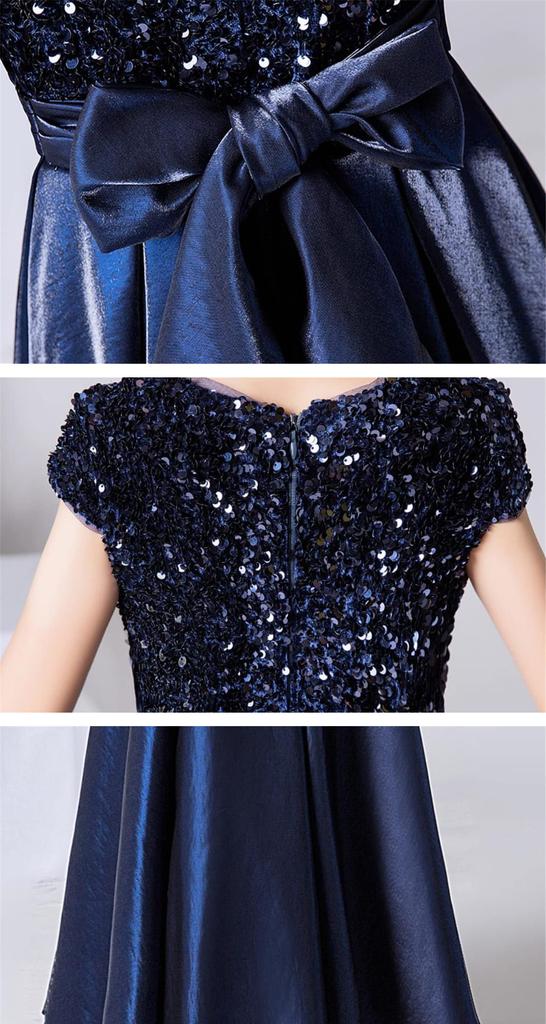 Детское длинное платье [VIISEN] для скрипки, Юниорское пианино, Платье, Платье, Детское платье, Для девочек, Элегантное, Официальное, Концертное, Платье, Сольный концерт, Свадьба, День рождения, Сцена,