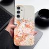 Чехол с цветами гортензии и пиона для Samsung S26 S25 S24 Ultra S23 S22 S21 FE A15 A16 A17 A26 A35 A36 A37 A54 A55 A56 A57 5G, силиконовый чехол с текстурой кожи