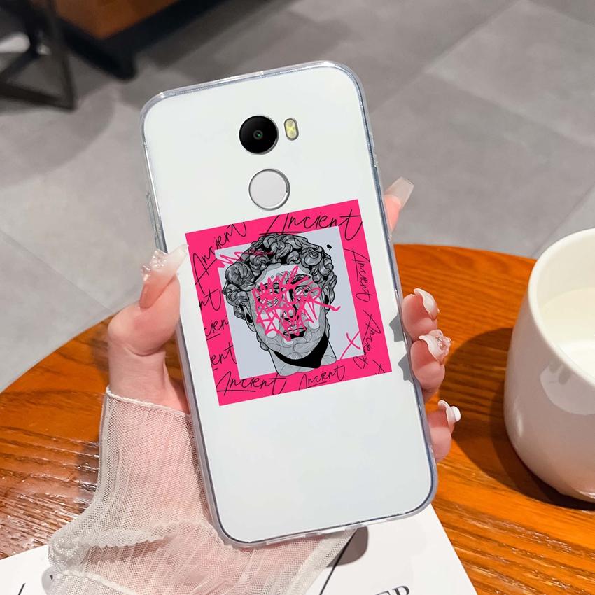Чехол для Redmi 4 3 6 Pro 4A 4X 5A 5 Plus K90 Милый узор акулы и кошки Телефонные сумки Мягкий ультратонкий ТПУ силикон Противоскользящая оболочка для Redmi Прозрачная задняя крышка