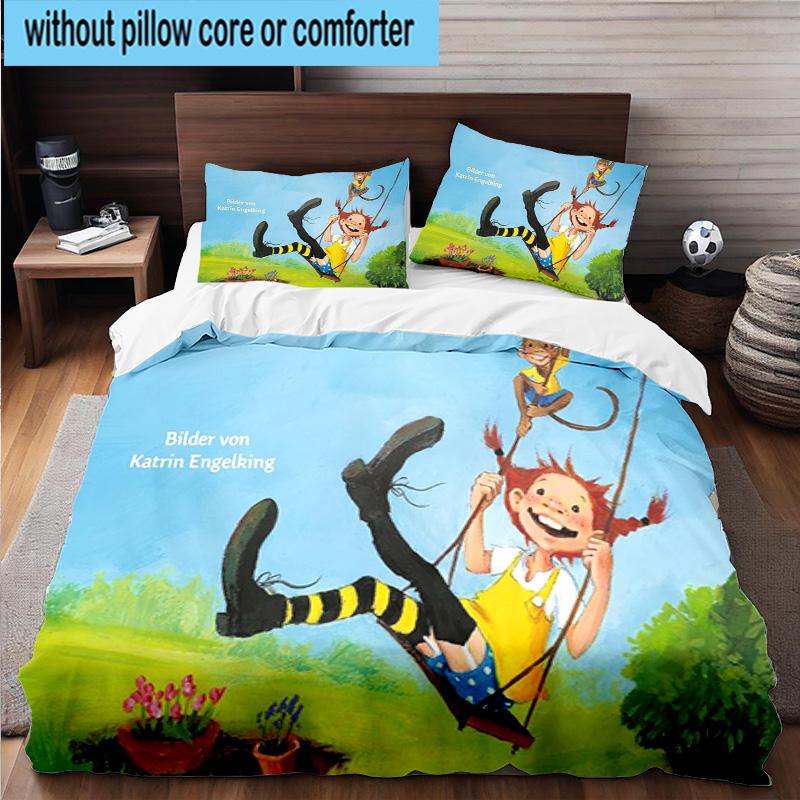 3PCS Pi-ppi And Horse Friendship 3pcs Bedding,Including 3PCS Duvet Cover And 2pcs Pillowcases Perfect for Christmas,Ideal for Bedroom, Dormitory